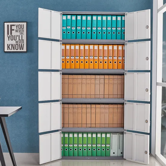 Morden 2 Door Lockable Office Steel Cabinet Metal Warehouse Storage Cabinet