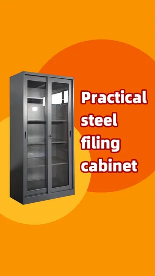 School Office Sliding Door Steel Cupboard Low Price Metal File Storage Cabinet 