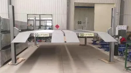 Hydraulic 4 post twin parker lift side by side auto lift home garage equipment car storage parking system 
