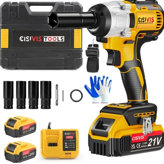 Industrial Use 21V Lithium Impact Wrench for Auto DIY Applications 