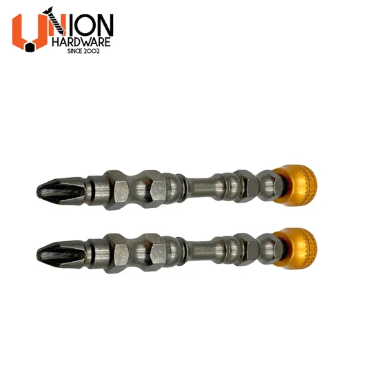 S2 CRV Material 1/4 Inch pH Pz Tx Tt Drive Screwdriver Bits with Aluminum Magnetic Rings with 25mm 50mm 75mm 100mm Length 