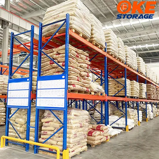 Blue Orange Customizable Adjustable Heavy Duty Steel Pipe Garage Storage Supermarket Shelf Industrial Pallet Warehouse Racking System with Beam Upright Frame 